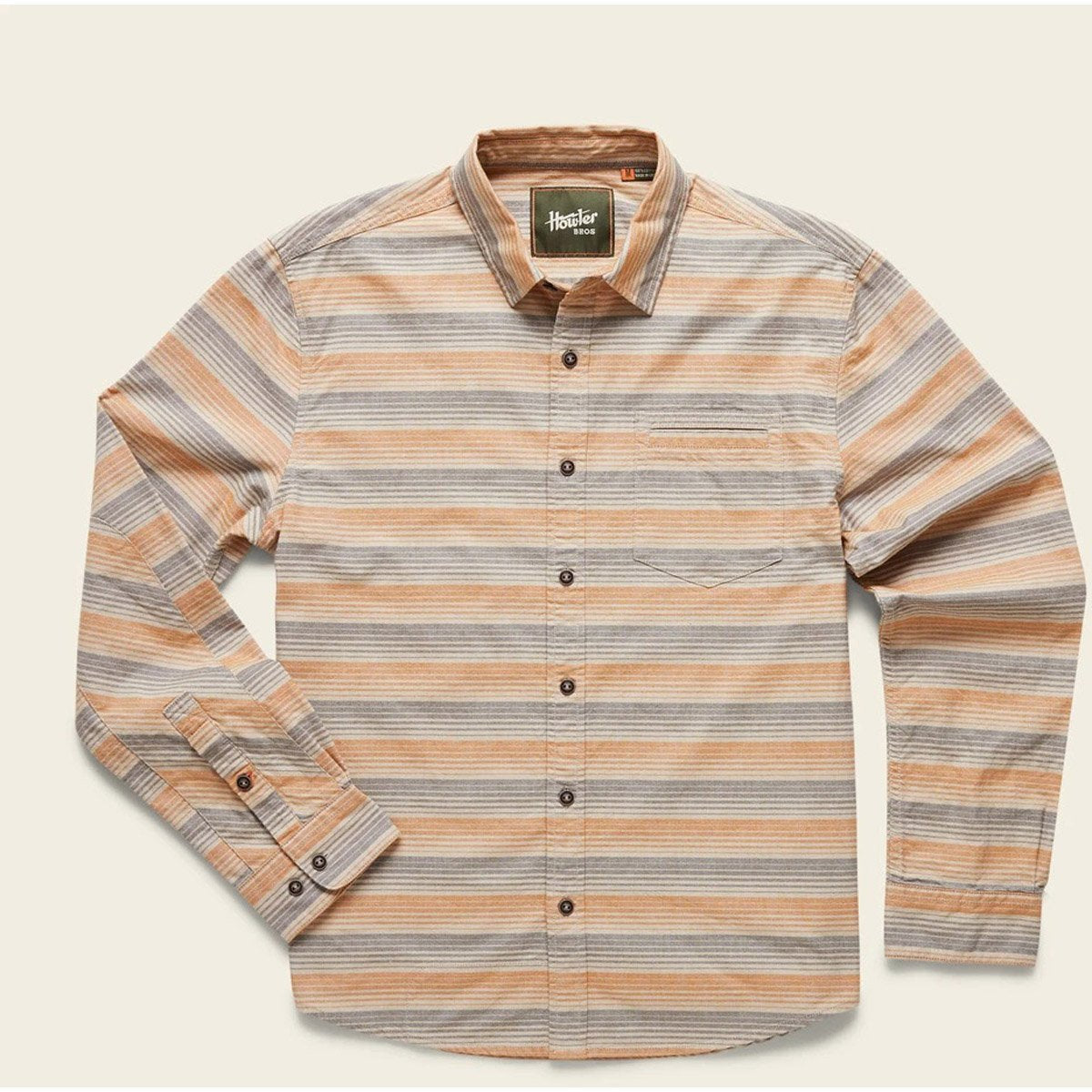 Howler Brothers Men&#39;s Enfield Longsleeve Equator tripe : Marigold / S