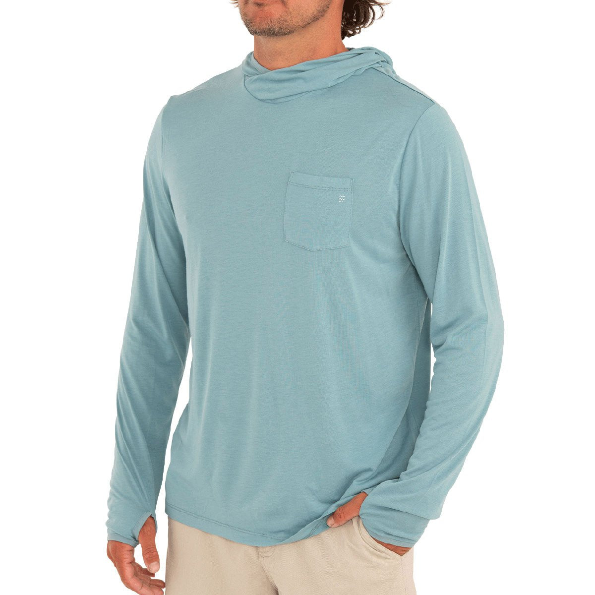 Free Fly Apparel Men&#39;s Bamboo Lightweight Hoodie Clearwater