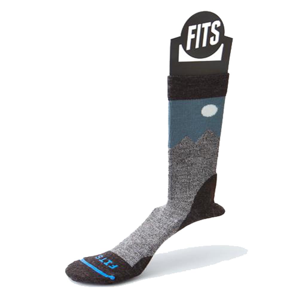 Fits Light Hiker Solid Crew Socks Chestnut Stormy Weather