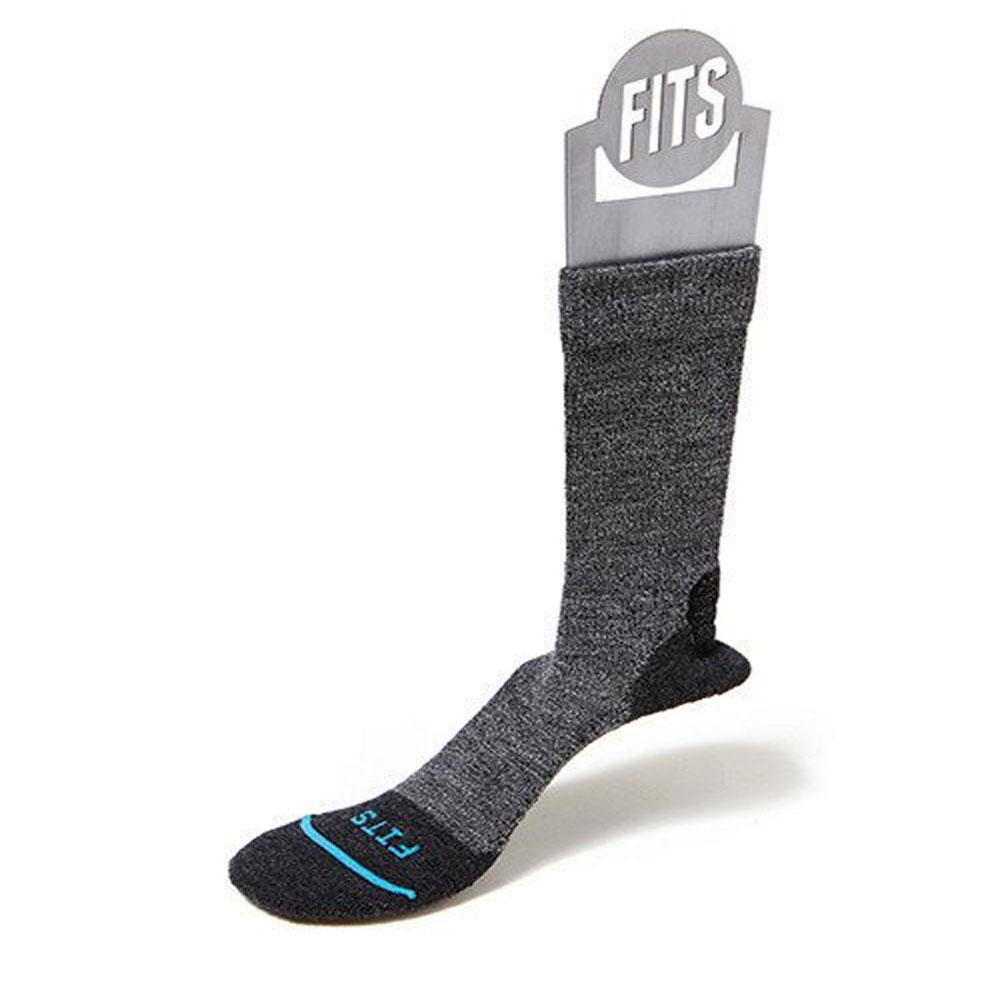 Fits Light Hiker Solid Crew Socks Coal