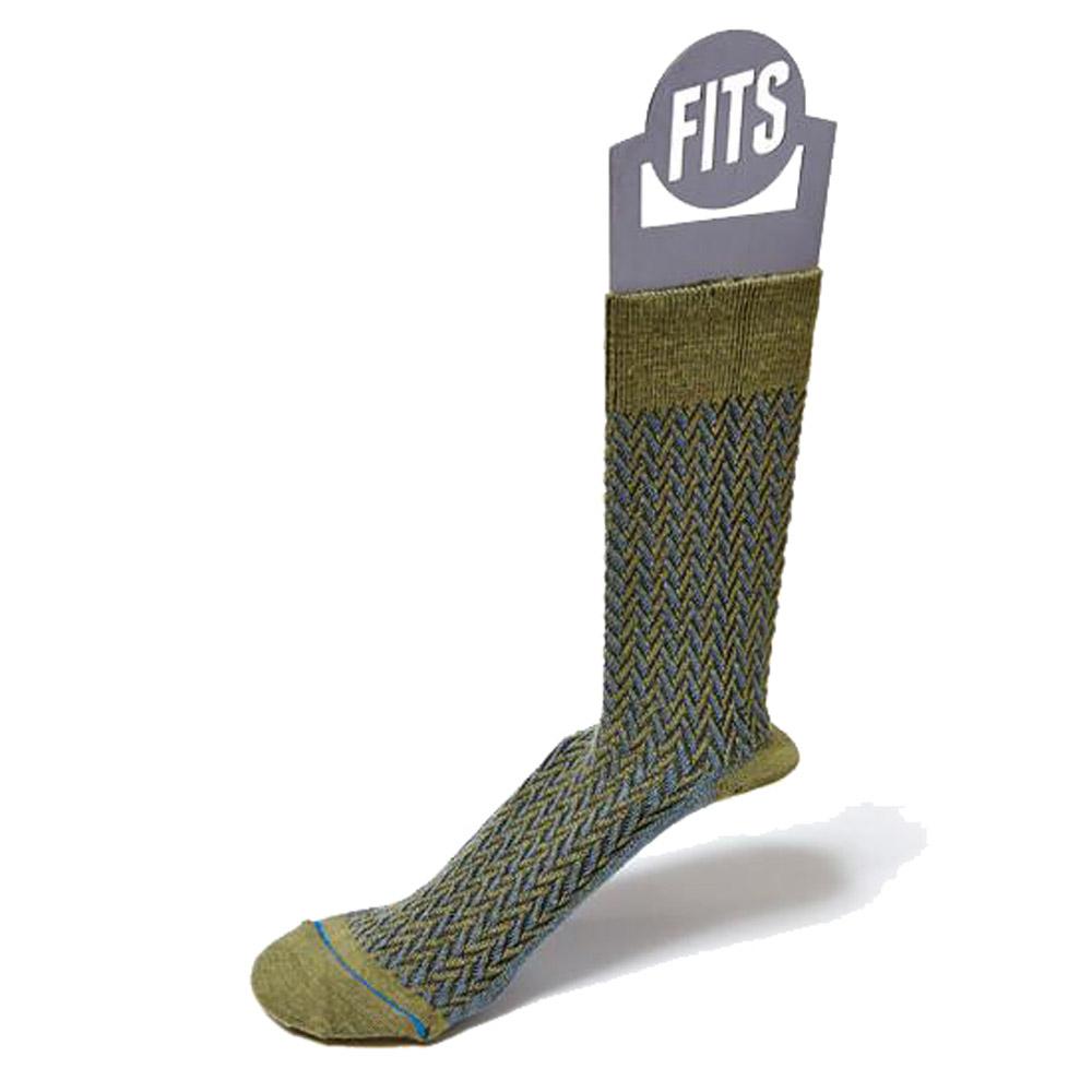 Fits Women's Links Crew Socks Dried Herb Stormy Weather