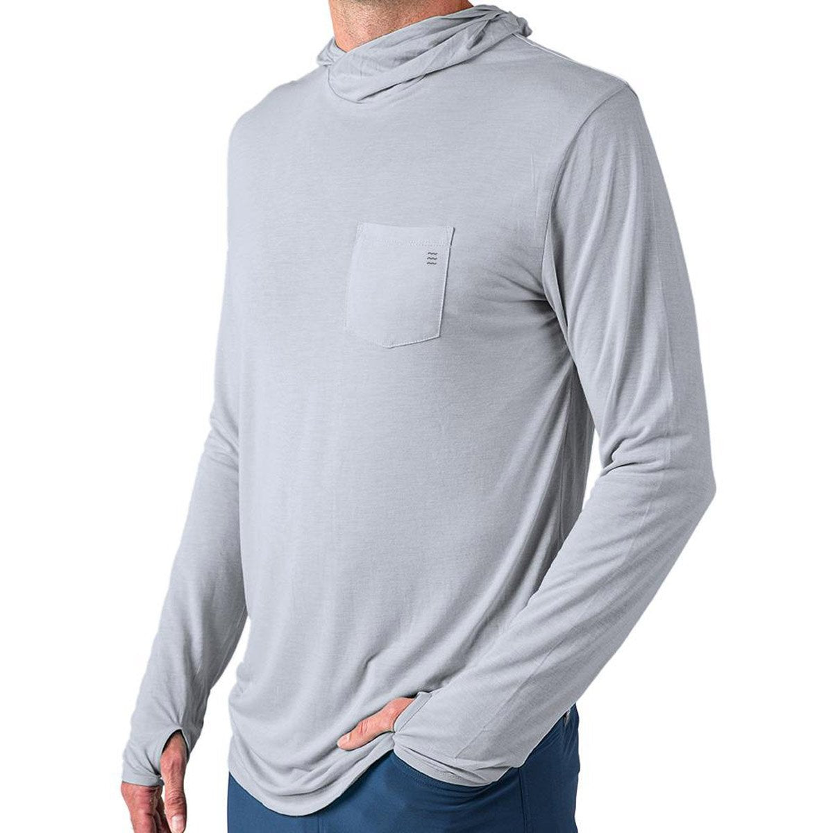 Free Fly Apparel Men&#39;s Bamboo Lightweight Hoodie Aspen Grey