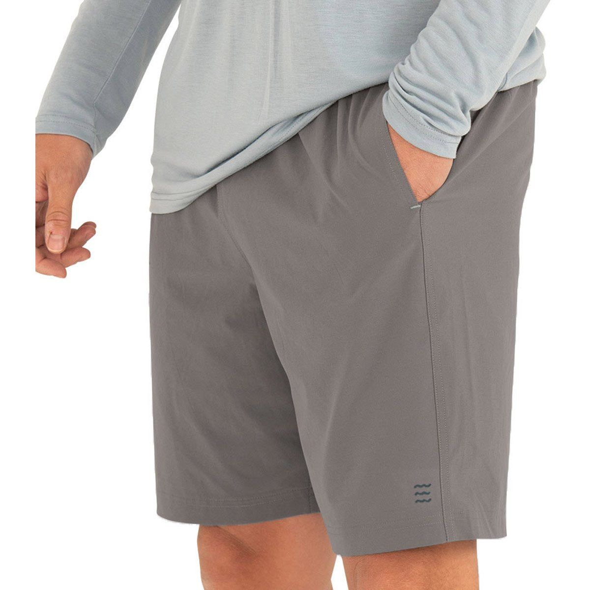 Free Fly Apparel Men&#39;s Lined Breeze Short - 7.5&quot; Cement