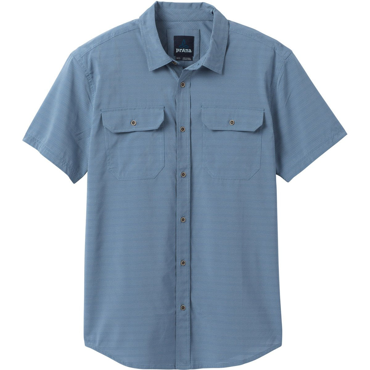 Prana Men&#39;s Cayman Short Sleeve Shirt Blue Note