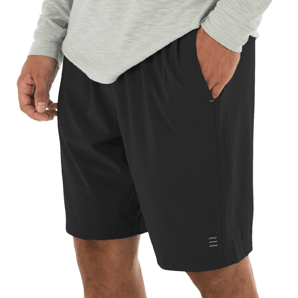 Free Fly Apparel Men&#39;s Lined Breeze Short - 7.5&quot; Black