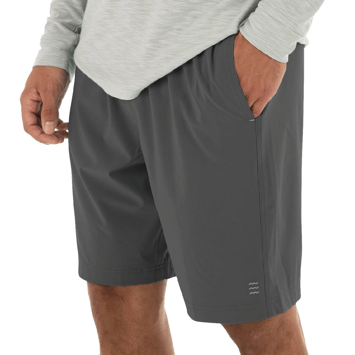 Free Fly Apparel Men&#39;s Lined Breeze Short - 7.5&quot; Graphite