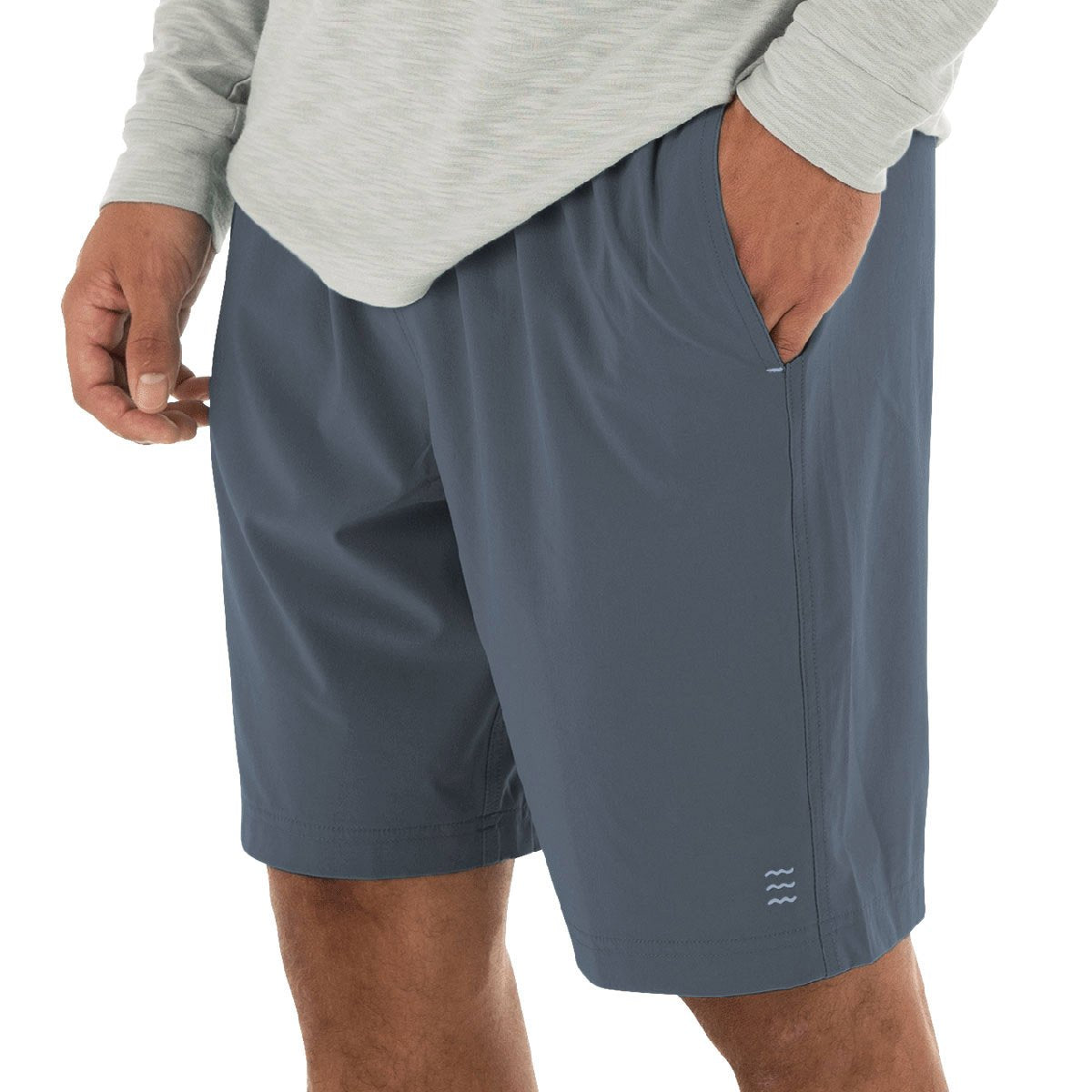 Free Fly Apparel Men&#39;s Lined Breeze Short - 7.5&quot; Blue Dusk II