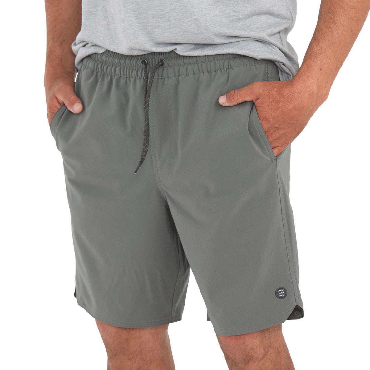 Free Fly Apparel Men&#39;s Lined Swell Short - 8&quot; Smoke Grey