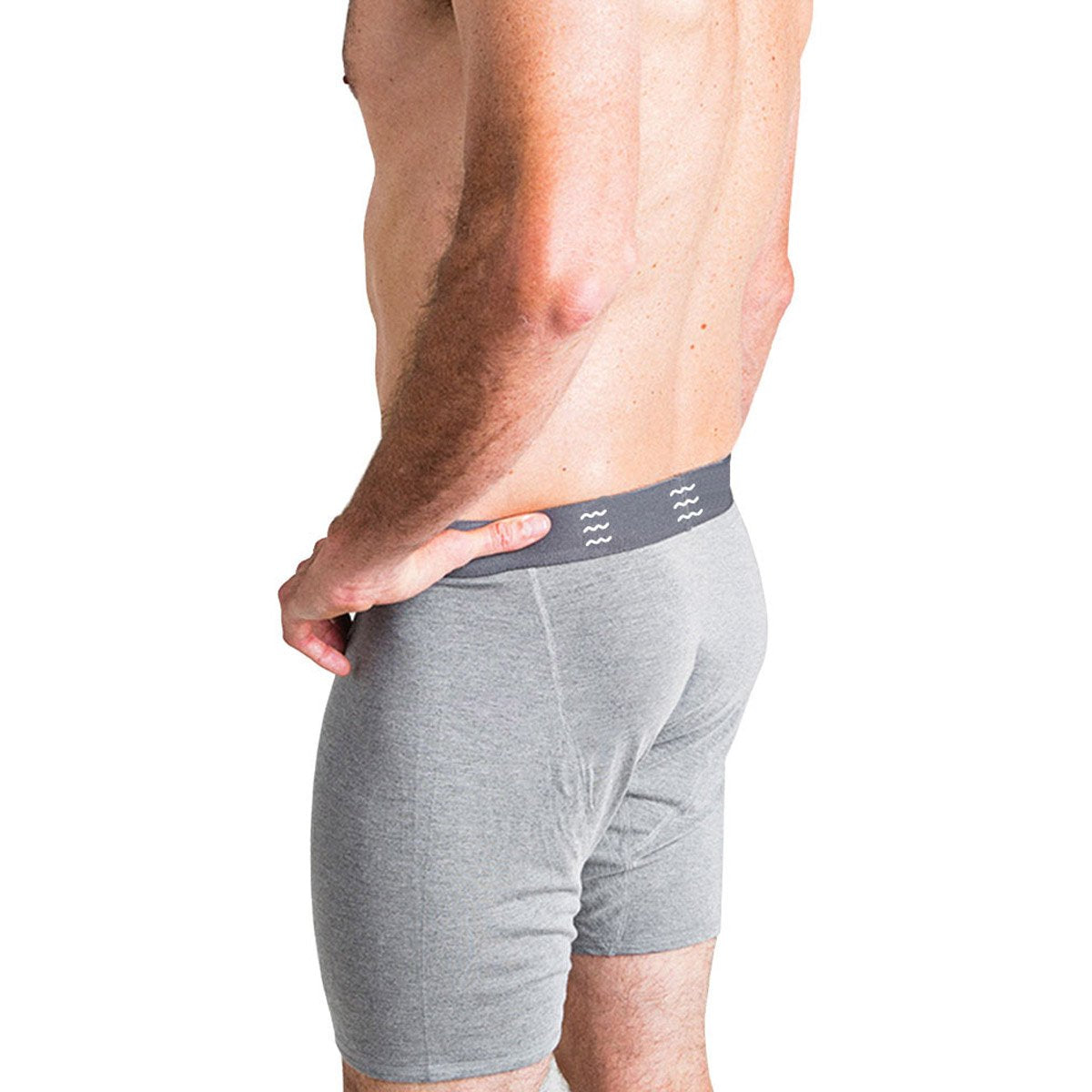 Free Fly Apparel Men's Bamboo Comfort Boxer Brief Heather Grey