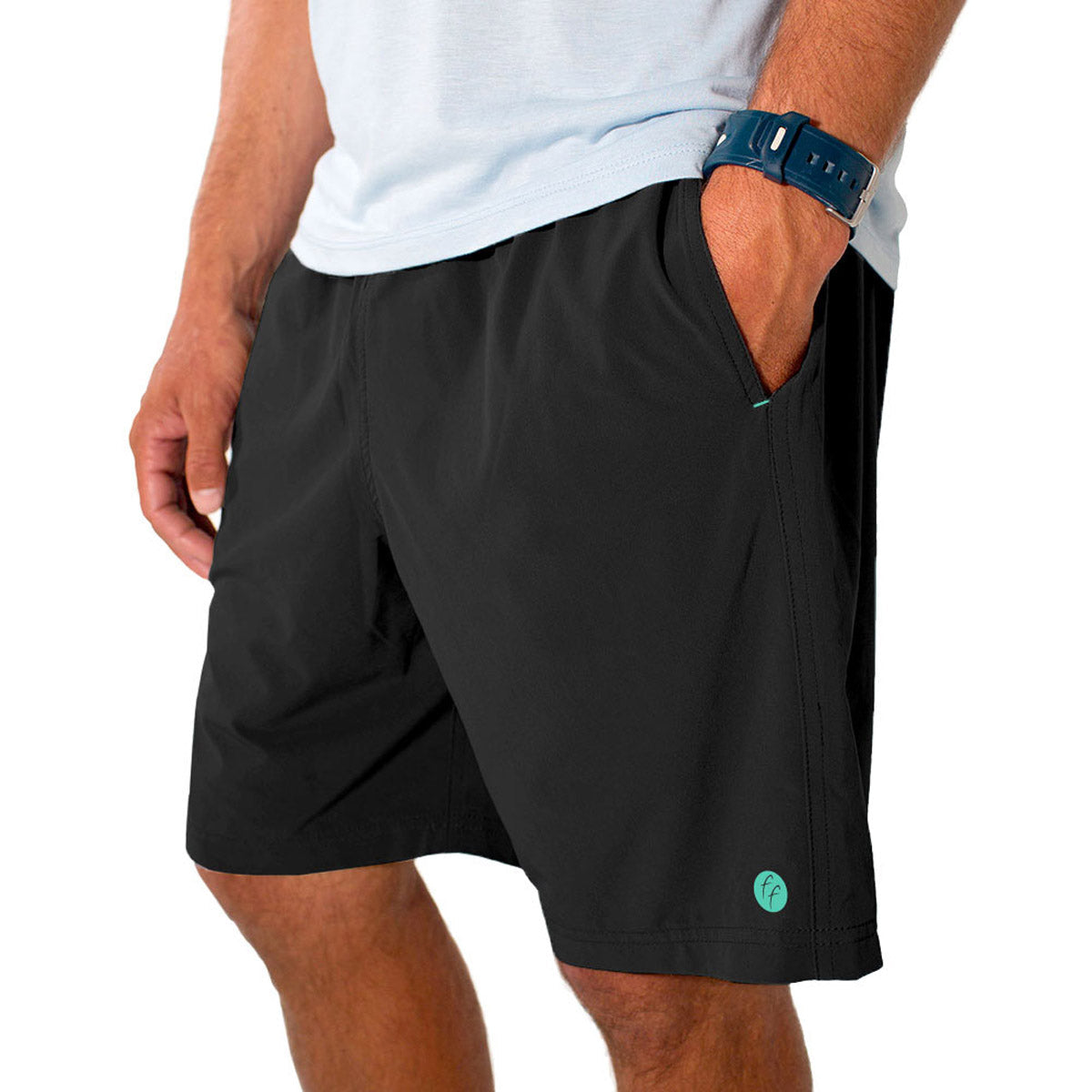 Free Fly Apparel Men&#39;s Breeze Short - 8&quot; Black