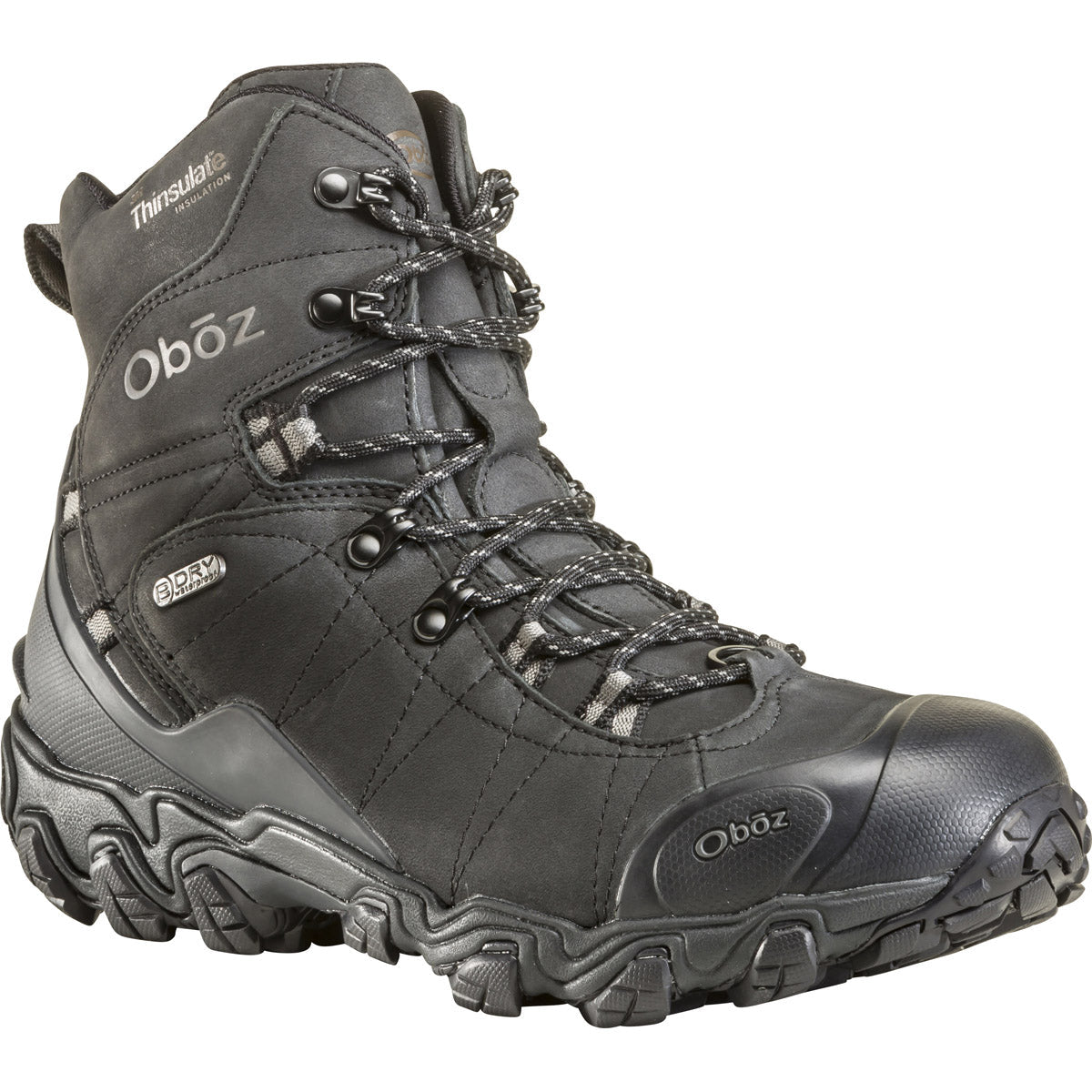 Oboz Men's Bridger 8" Insulated Waterproof Midnight Black