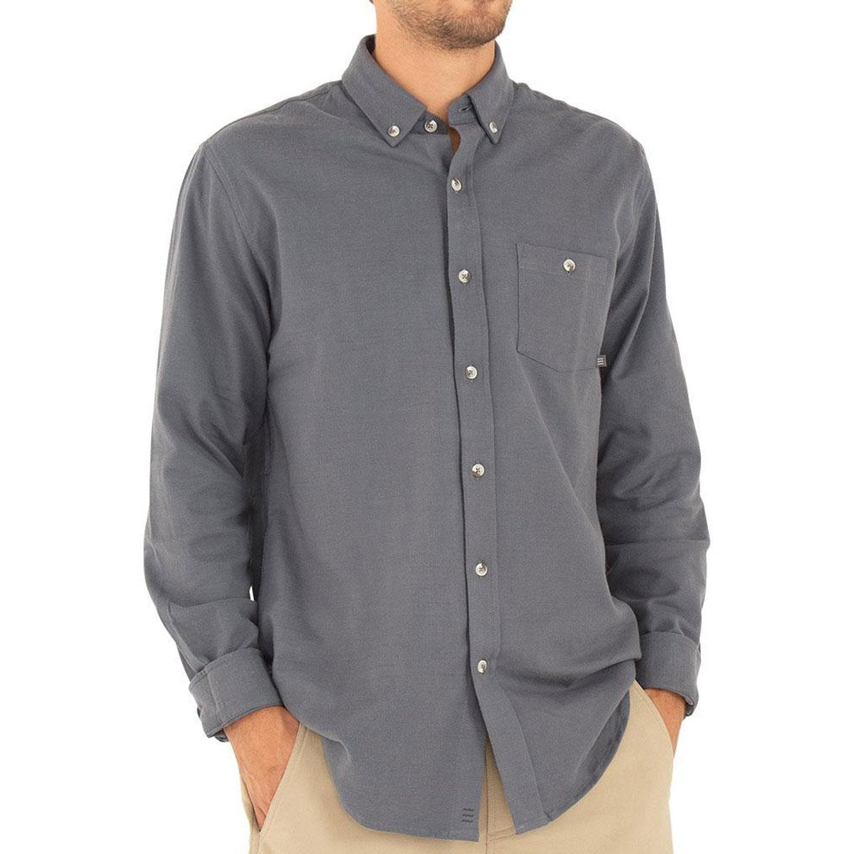 Free Fly Apparel Men&#39;s Bamboo Flannel Button Up Blue Dusk