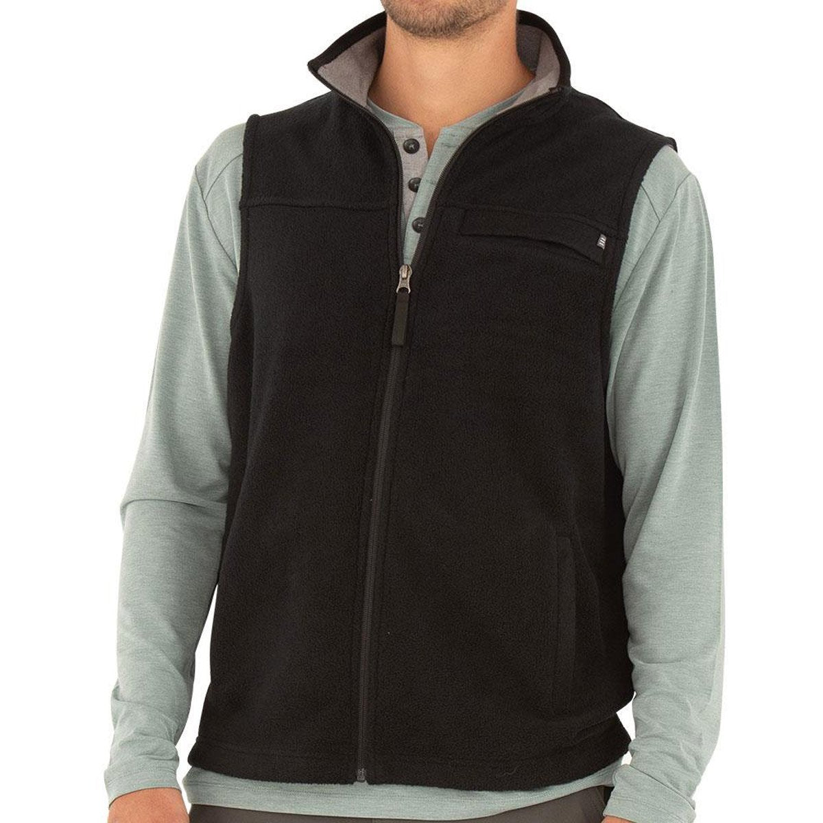 Free Fly Apparel Men&#39;s Bamboo Polar Fleece Vest Black