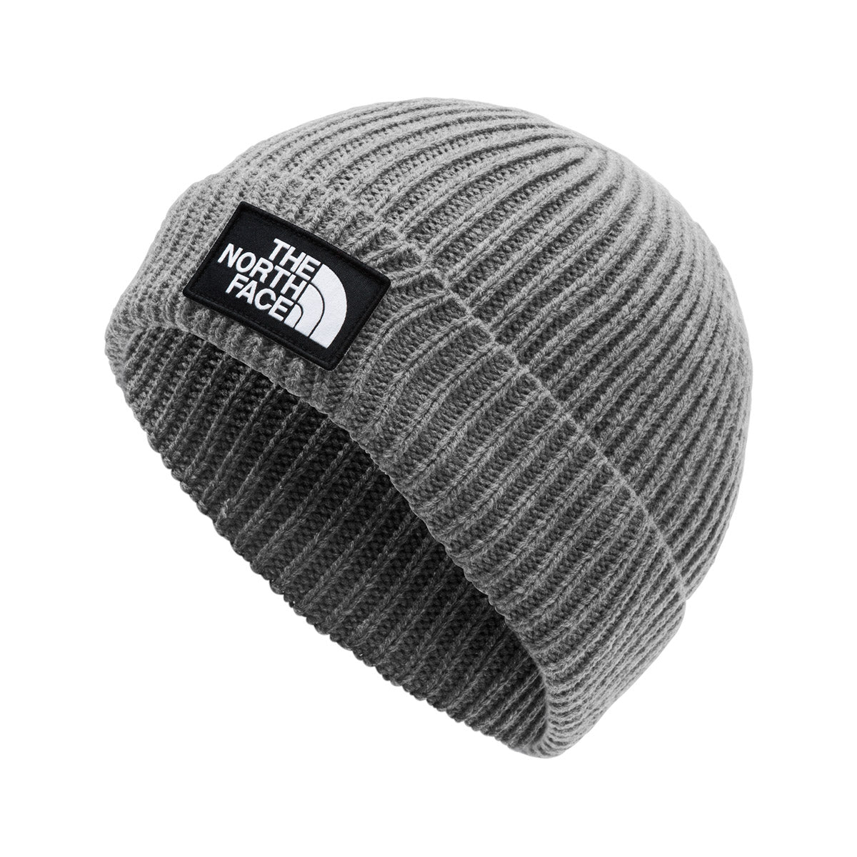 The North Face TNF Logo Box Cuffed Beanie TNF Medium Grey Heather