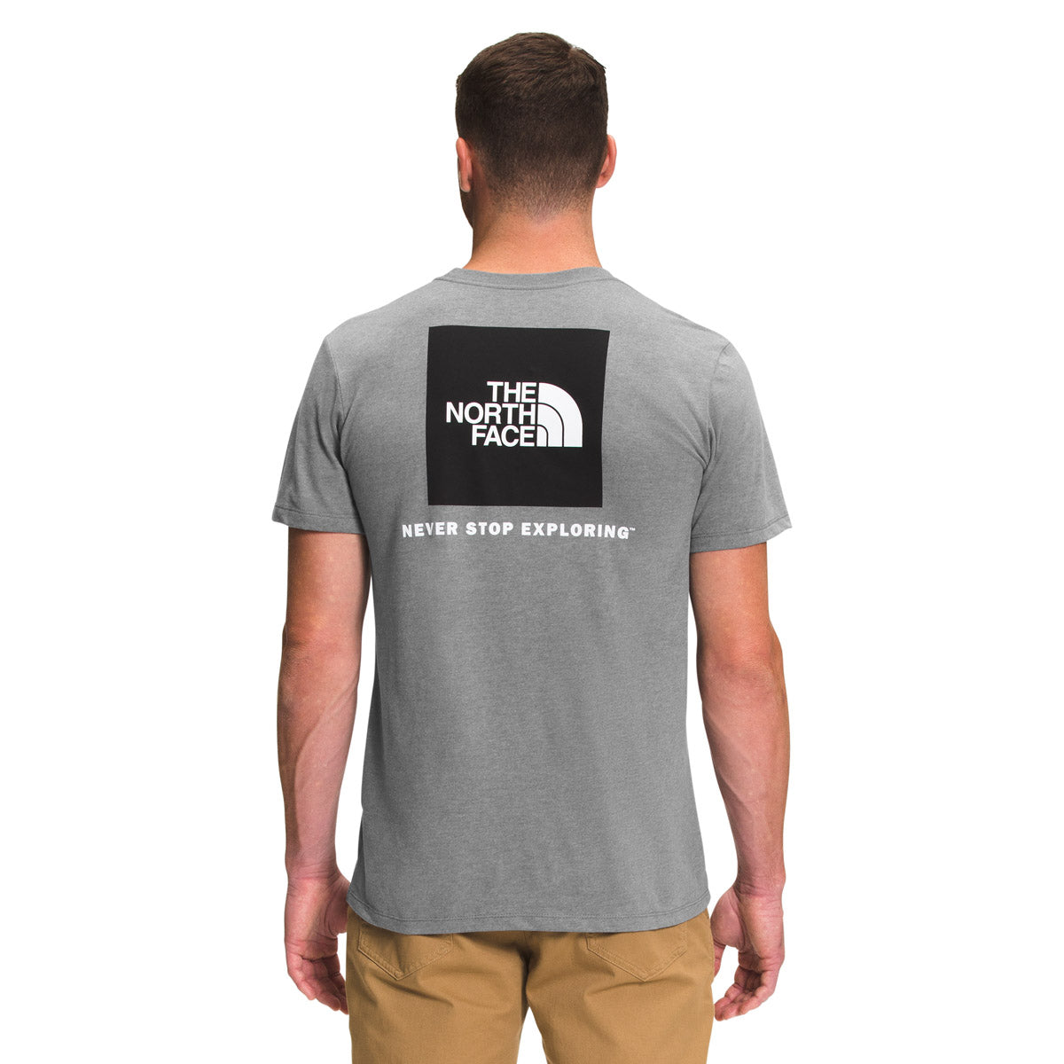 The North Face Men&#39;s Short-Sleeve Box NSE Tee TNF edium Grey Heather/TNF Black / M