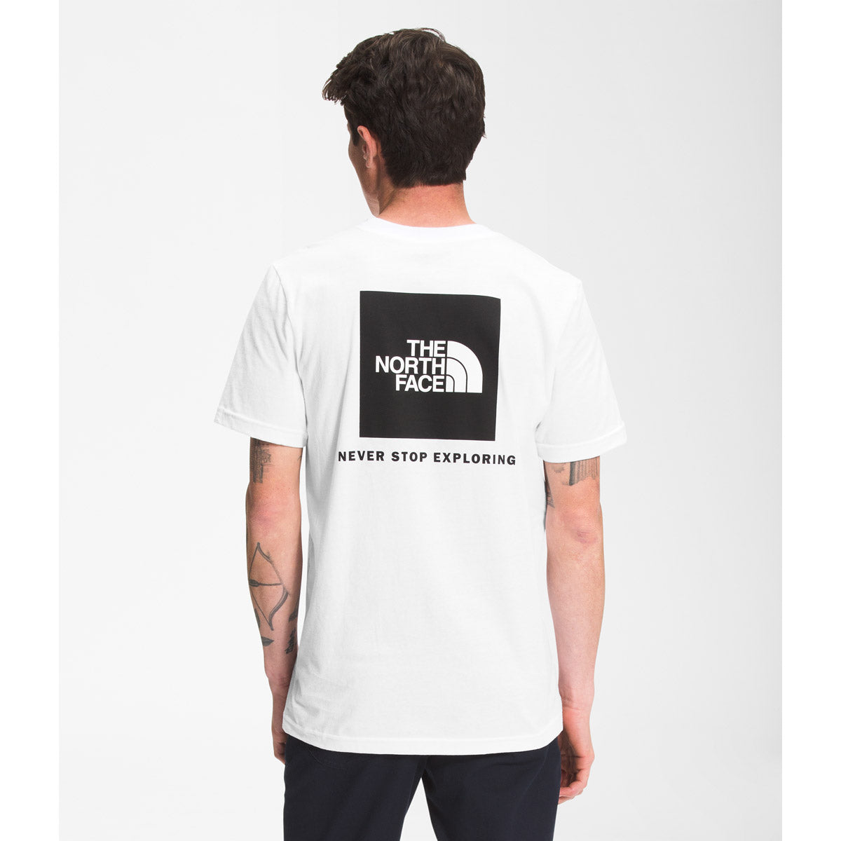 The North Face Men&#39;s Short-Sleeve Box NSE Tee TNF White/TNF Black