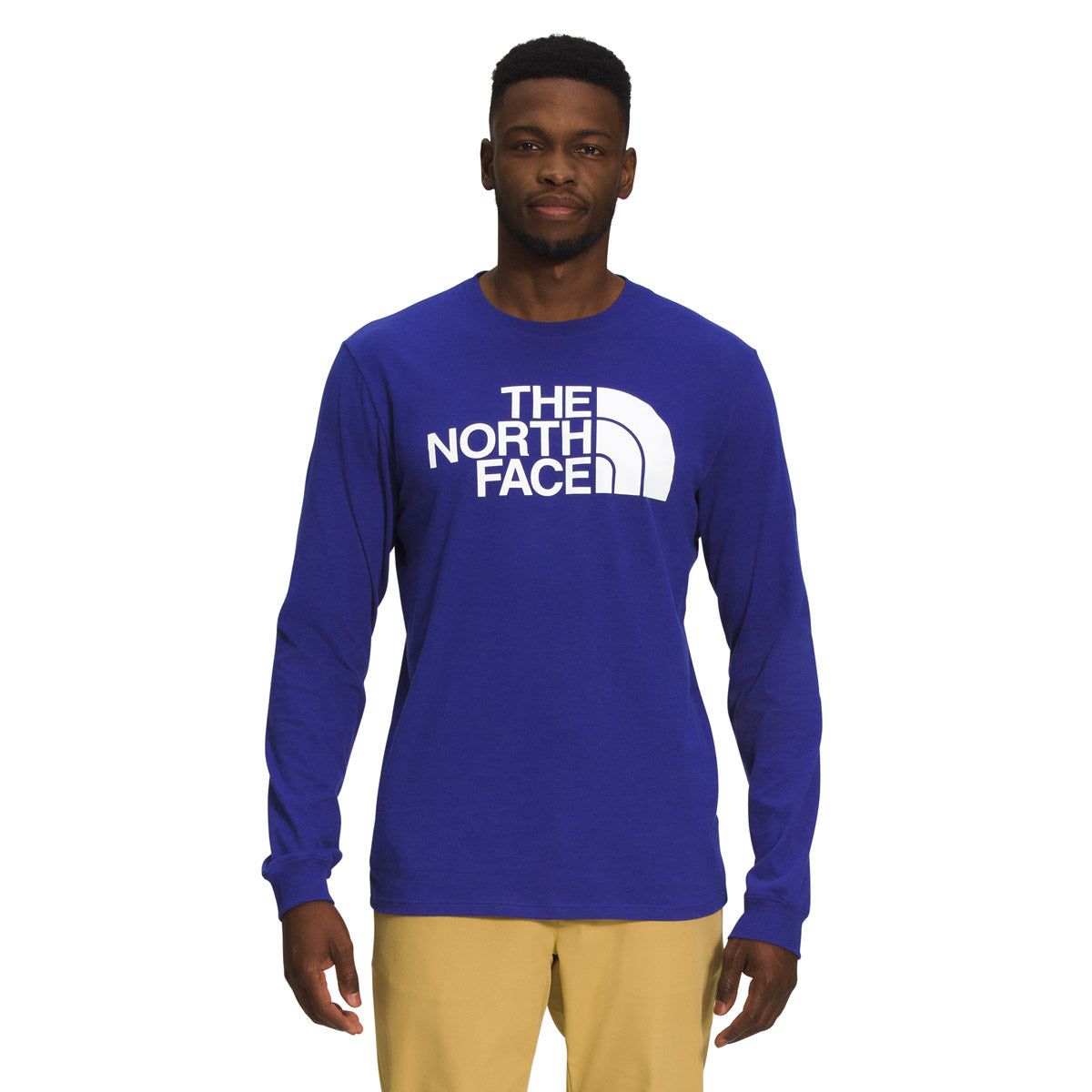 The North Face Men&#39;s Long-Sleeve Half Dome Tee Lapis Blue/TNF White