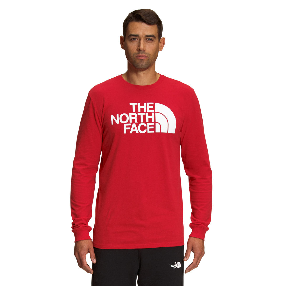 The North Face Men&#39;s Long-Sleeve Half Dome Tee TNF Red/TNF White