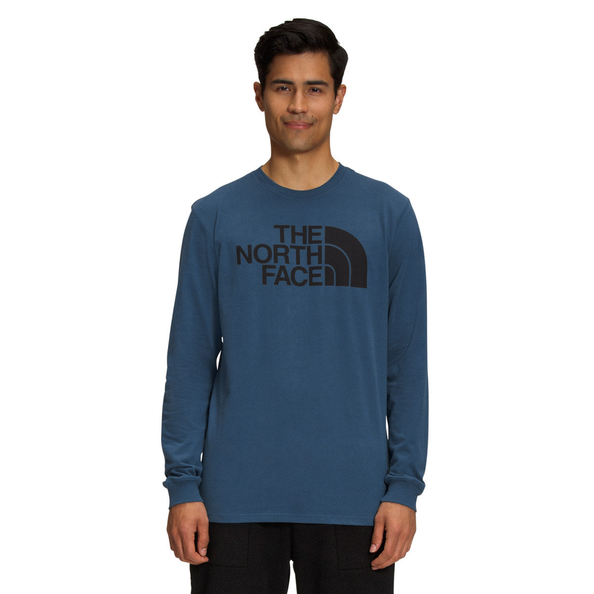 The North Face Men&#39;s Long-Sleeve Half Dome Tee Shady Blue/TNF Black