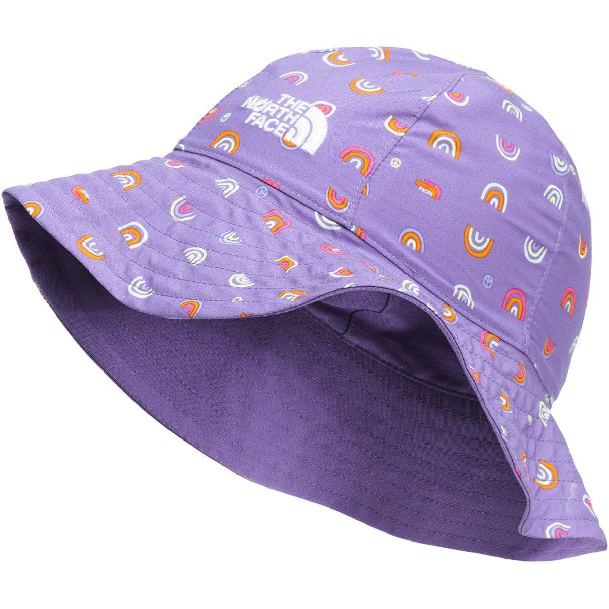 The North Face Littles Brimmer Pop Purple Rainbows End Print