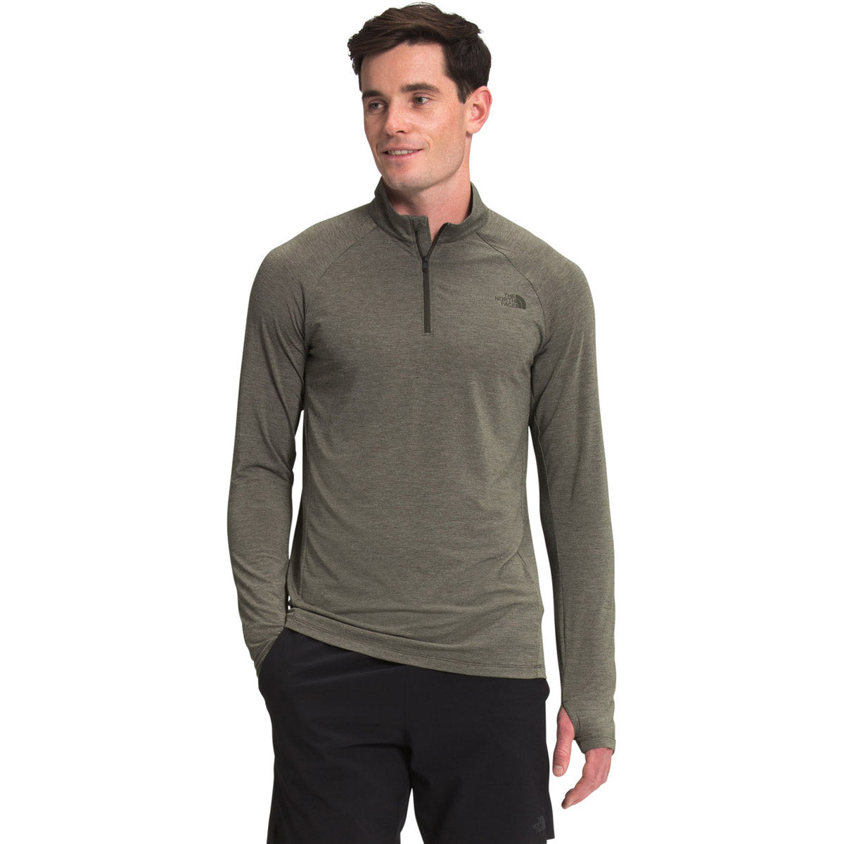 The North Face Men's Wander Quarter-Zip New Taupe Green Heather