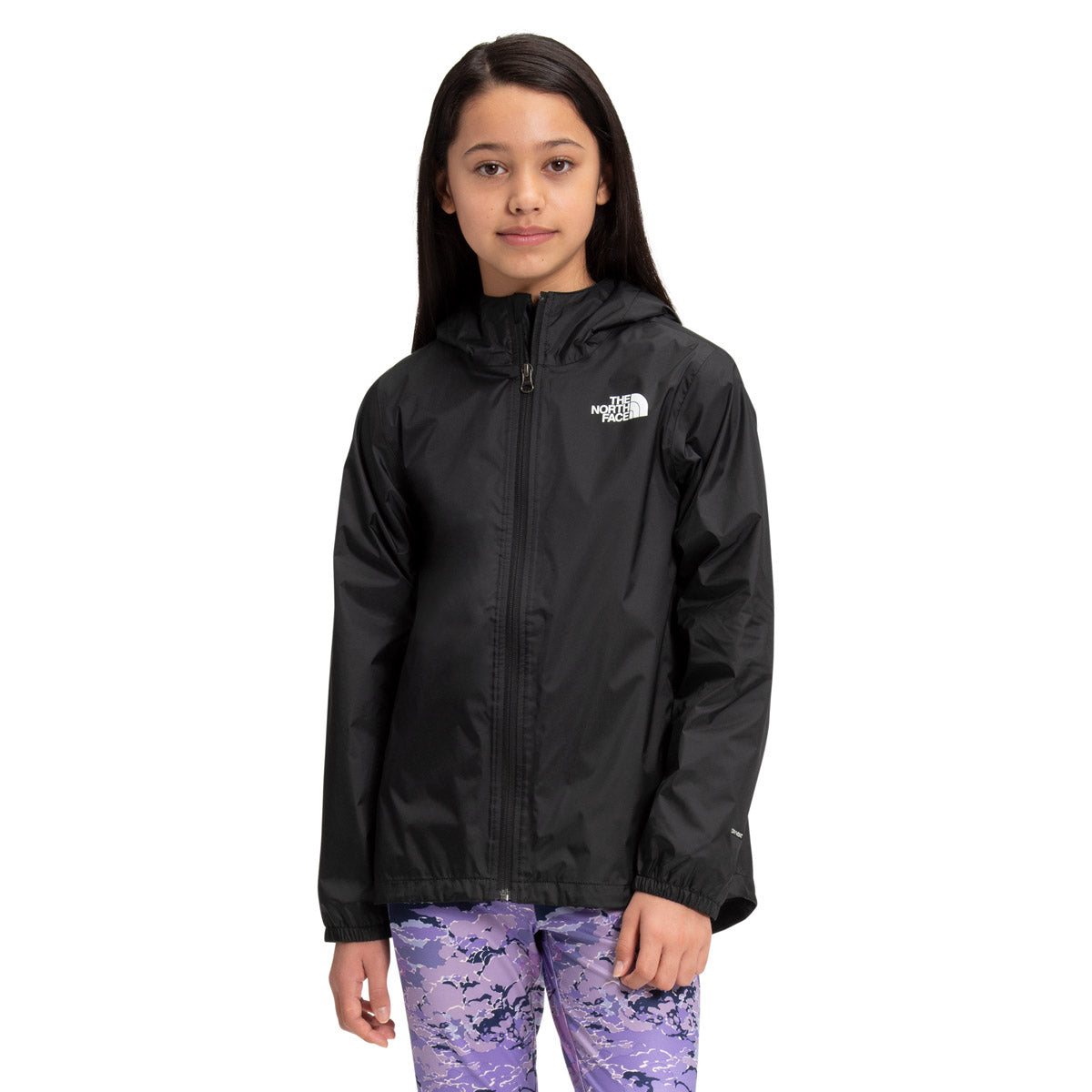 The North Face Girls&#39; Zipline Rain Jacket TNF Black