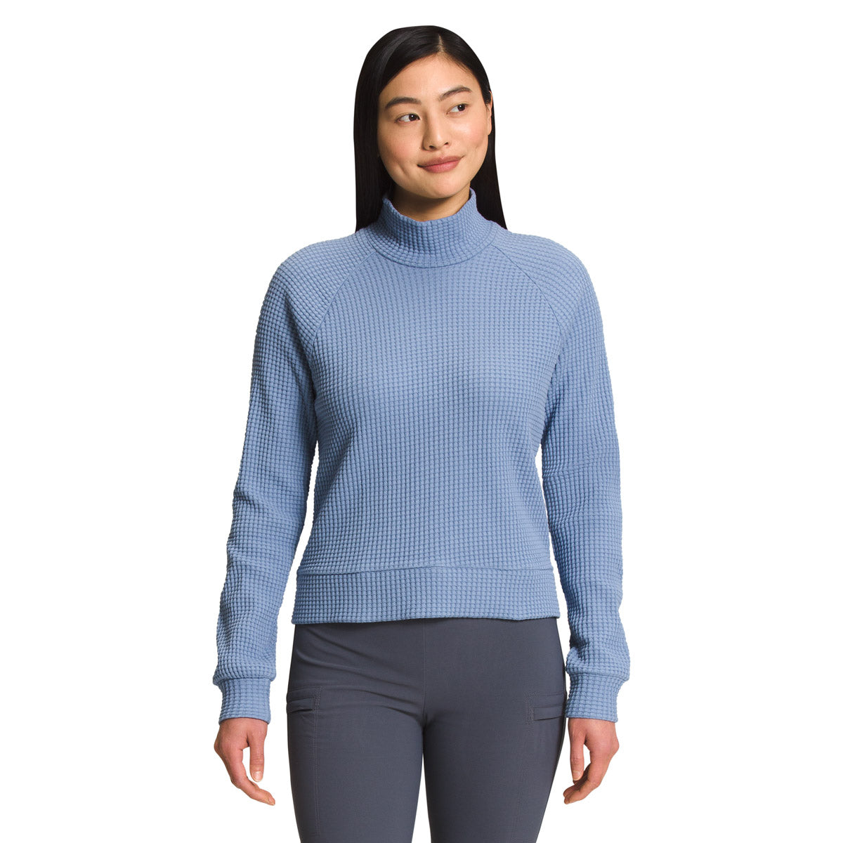 The North Face Women&#39;s L/S Mock Neck Chabot Folk Blue