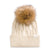 The North Face Women's Oh Mega Fur Pom Beanie Gardenia White