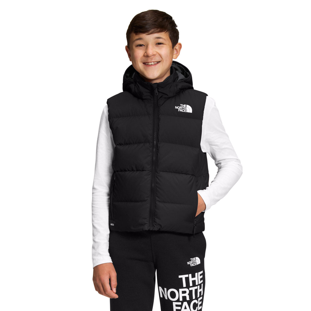 The North Face Boys&#39; Reversible North Down Hooded Vest