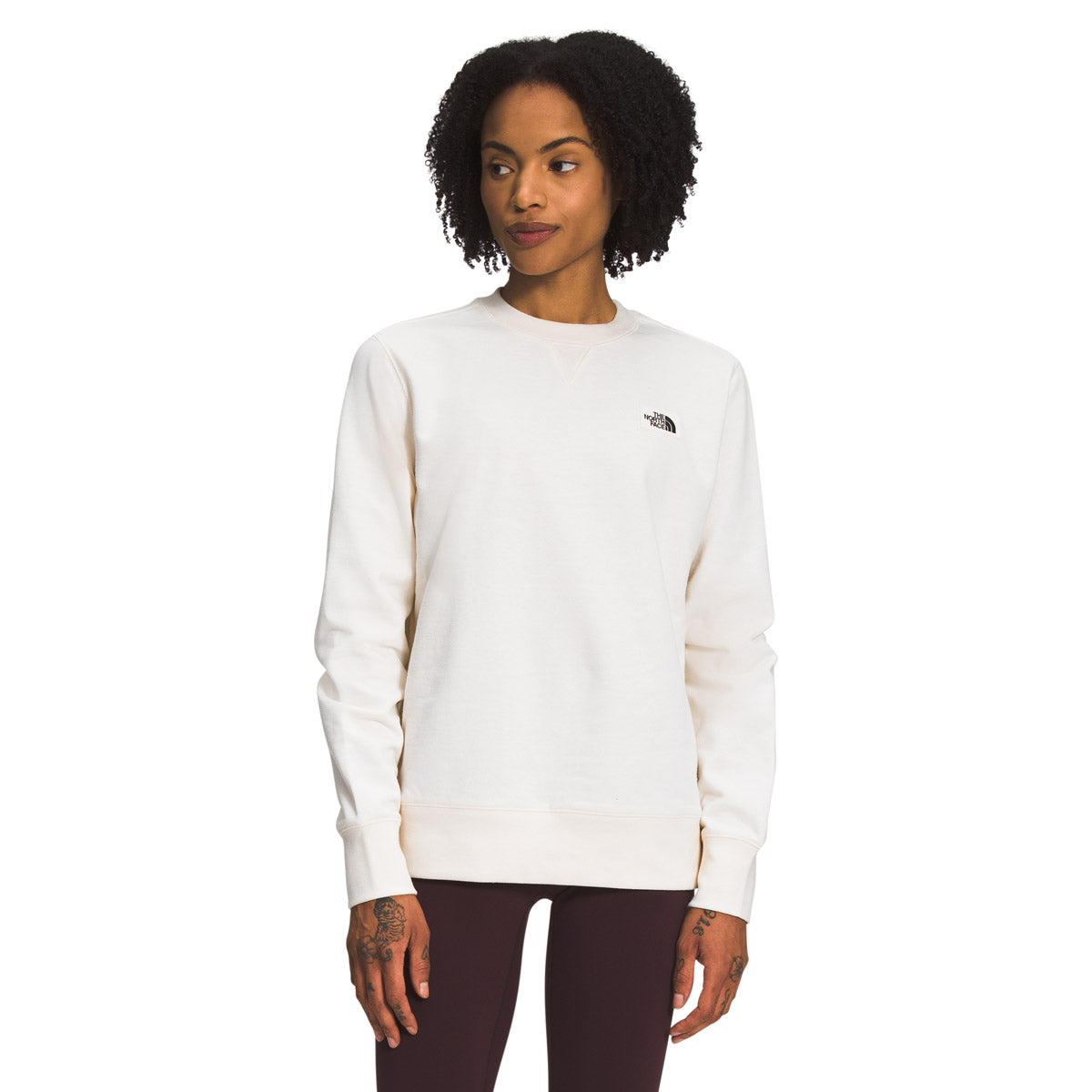 The North Face Women's Heritage Patch Crew Gardenia White