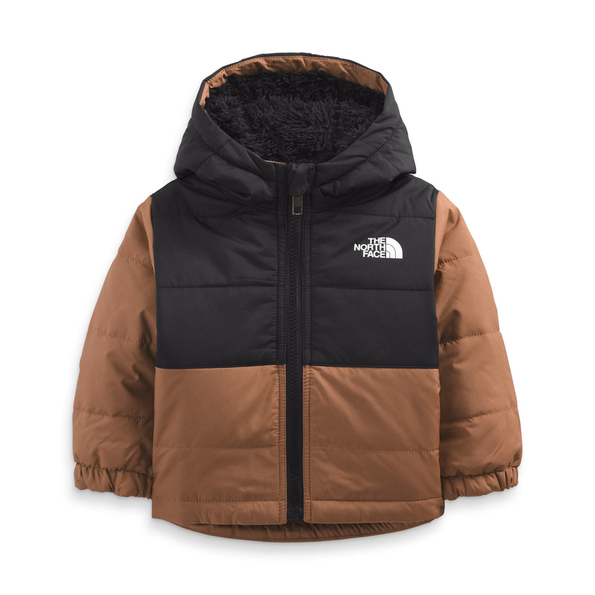 The North Face Baby Reversible Mt Chimbo Full Zip Hooded Jacket 6R1 Toasted Brown