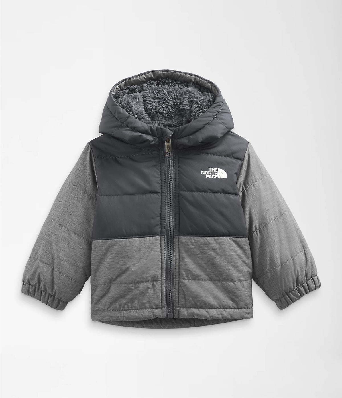 The North Face Baby Reversible Mt Chimbo Full Zip Hooded Jacket DYY TNF Medium Grey Heather