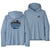 Patagonia Men's Capilene Cool Daily Graphic Hoody kyline Stencil: Steam Blue X-Dye / S