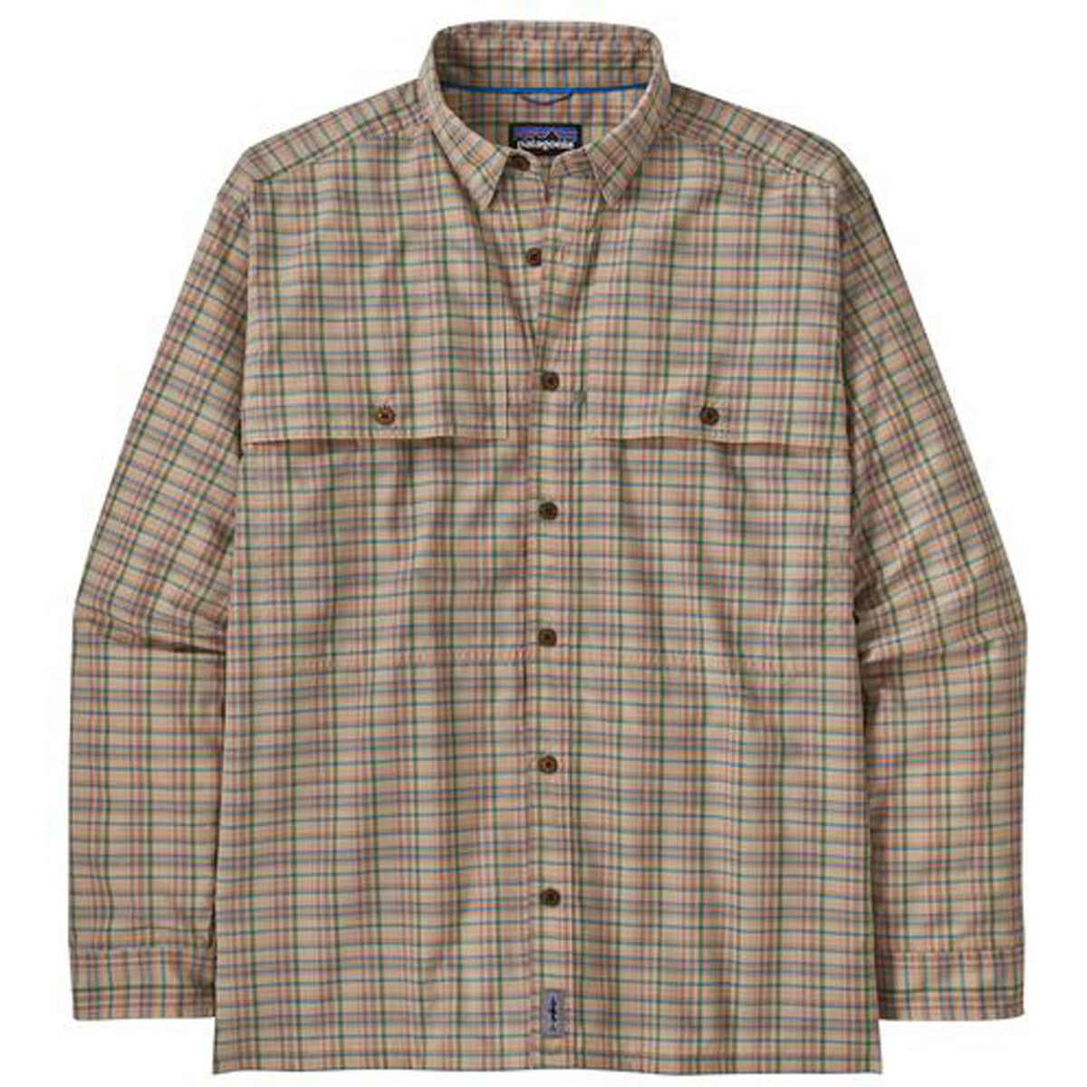 Patagonia Men&#39;s Long-Sleeved Island Hopper Shirt Down River: Natural