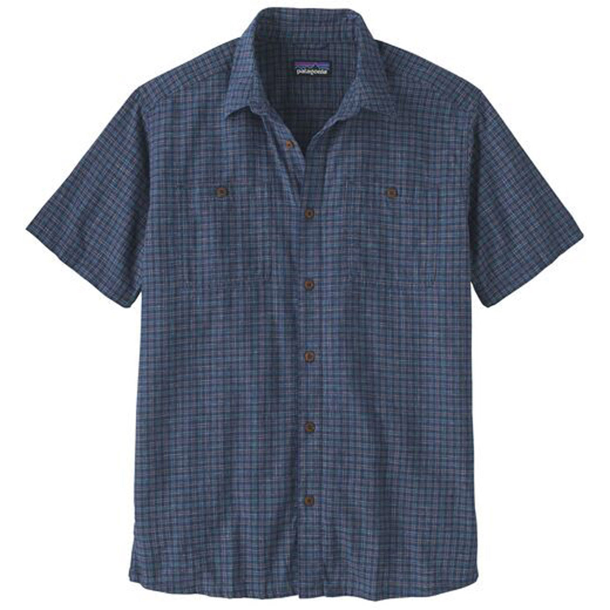 Patagonia Men&#39;s Back Step Shirt Rainfall Plaid: tone Blue / S