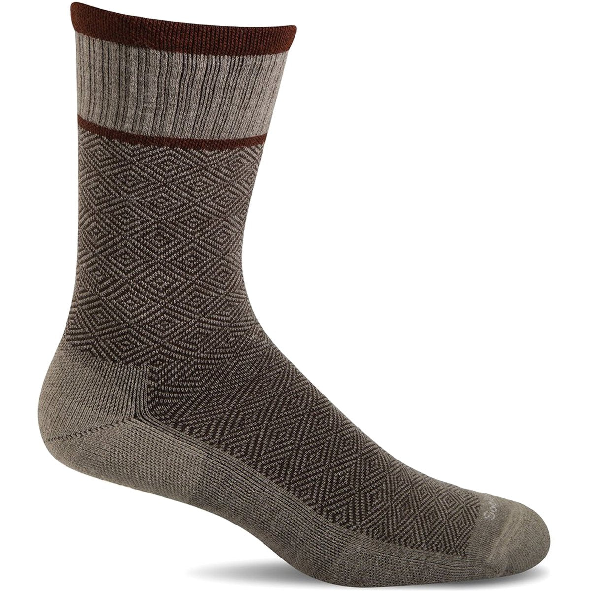 Sockwell Men&#39;s Plantar Cush Crew Plantar Relief Socks Khaki