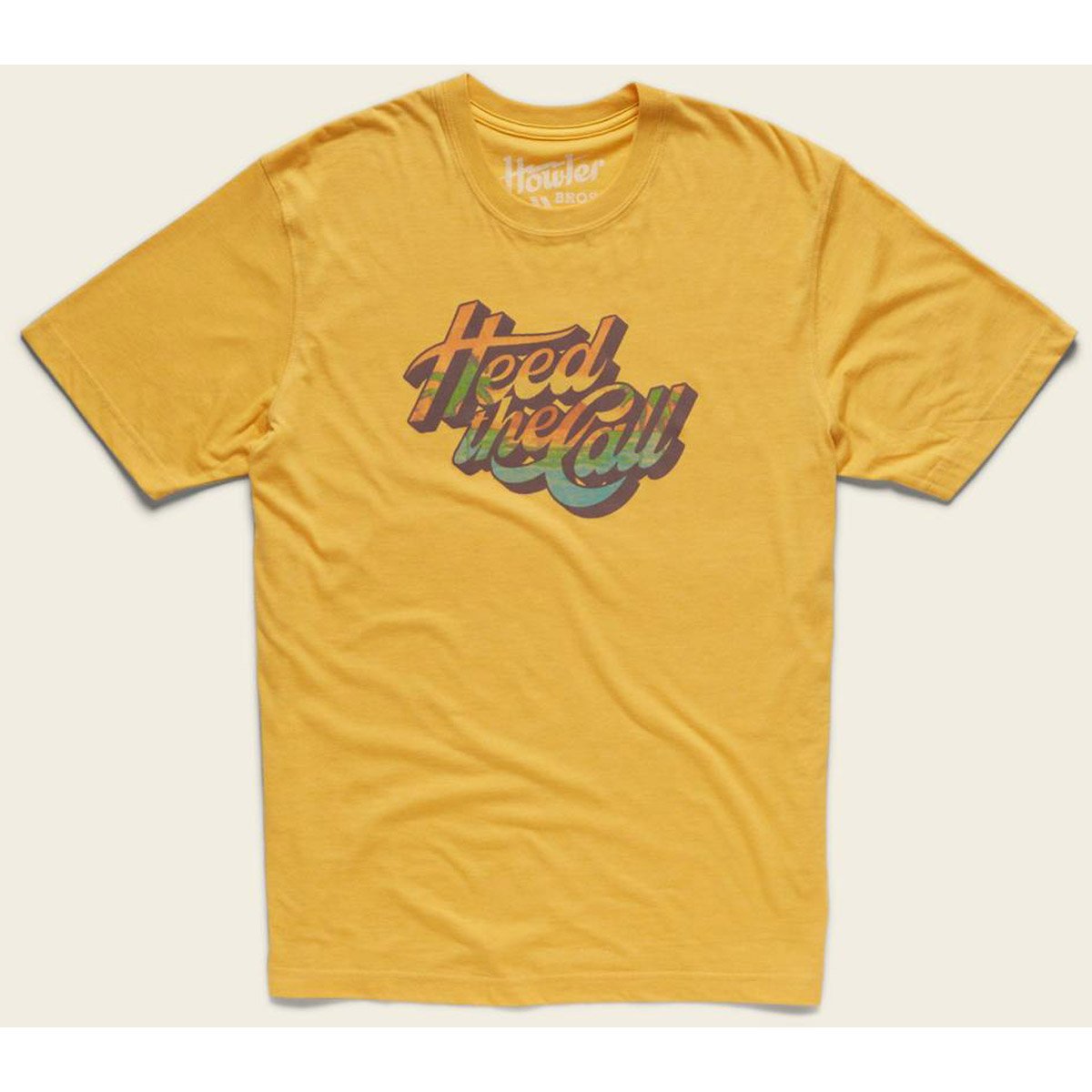Howler Brothers Men&#39;s Howler Electric Stencil T-Shirt HTC Flourish: Pale Yellow