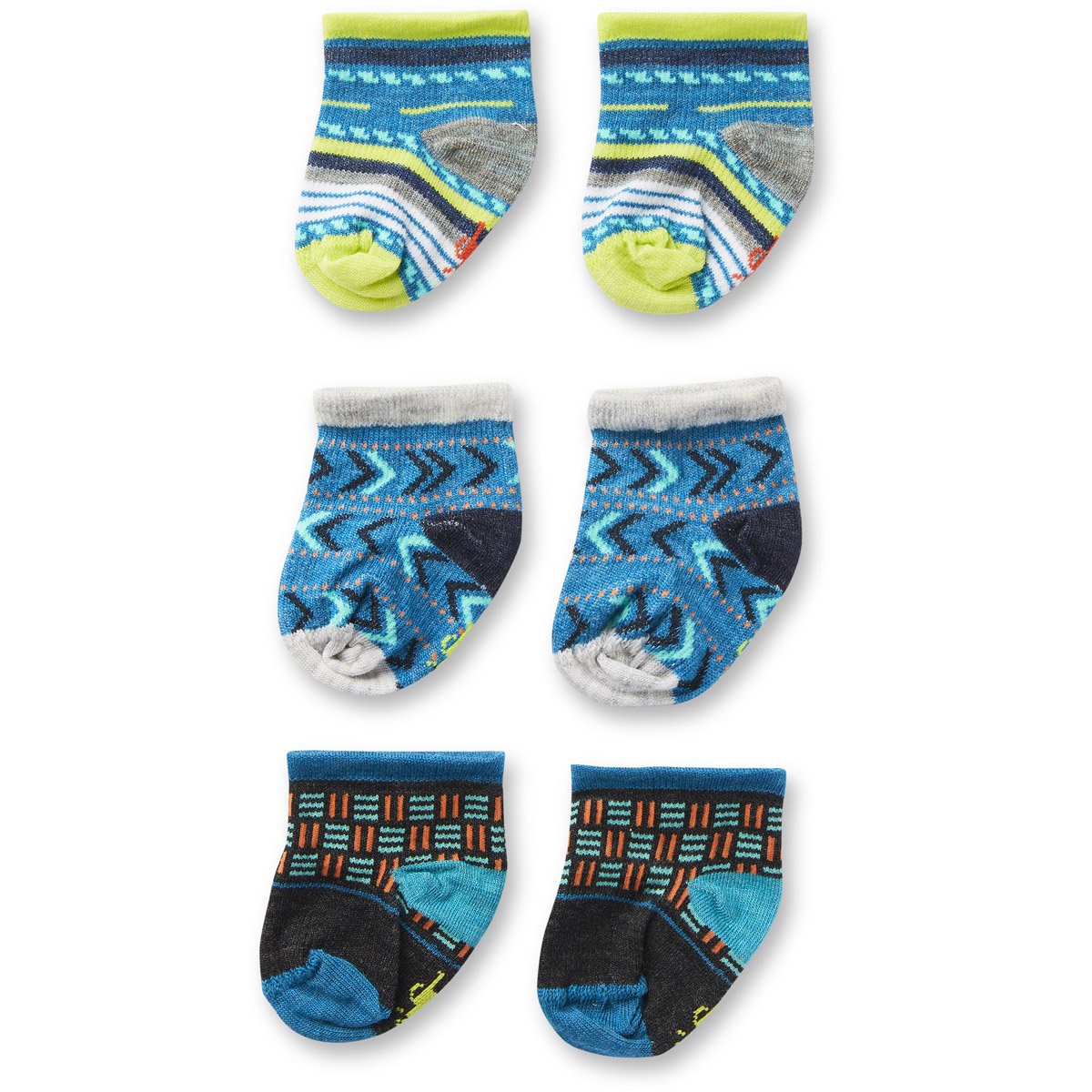 Smartwool Baby Bootie Batch Socks Trio Gift Box Ocean Abyss