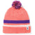 Smartwool Kids' Stripe Pom Beanie Bright Coral