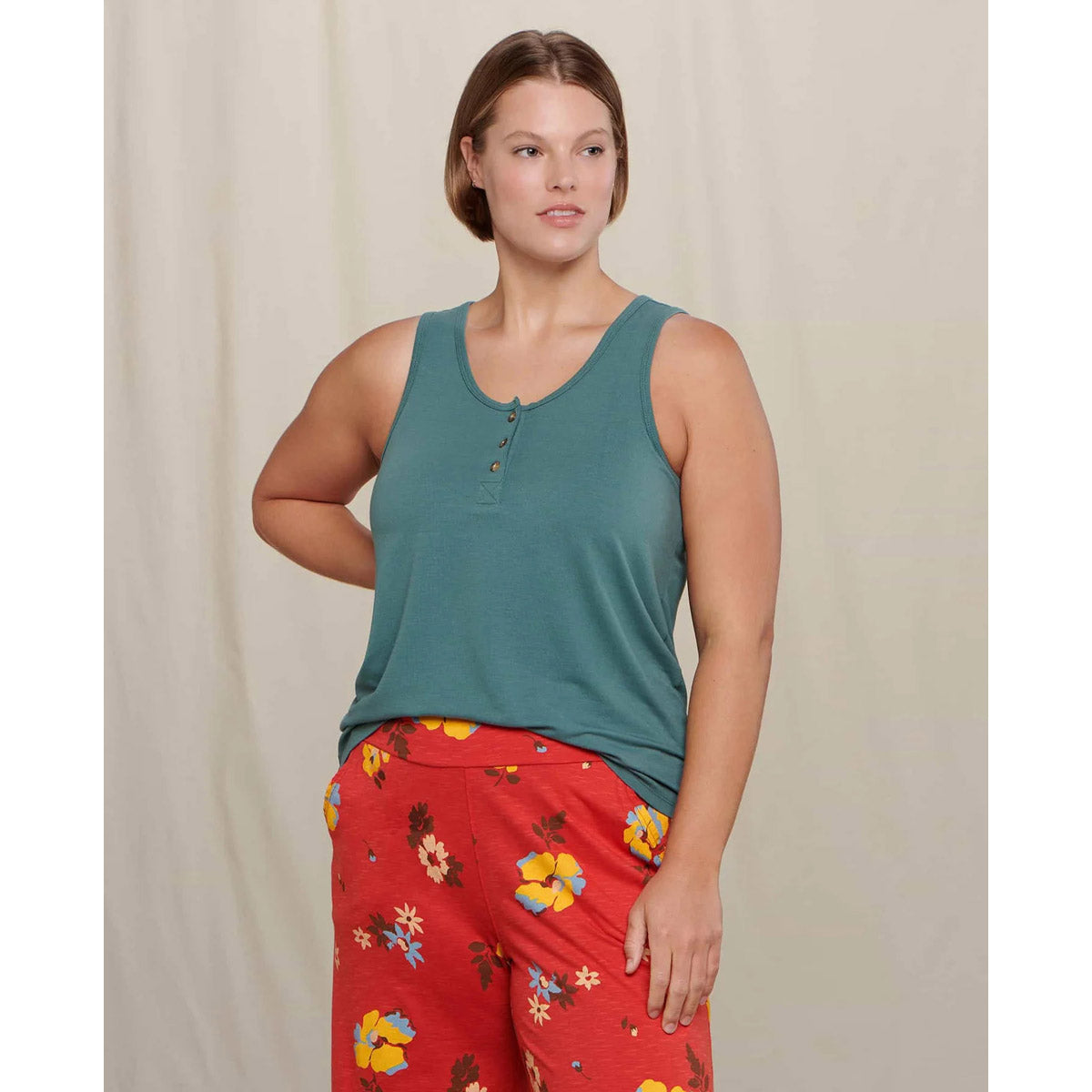 Toad&Co. Women's Piru Henley Tank ilver Pine / S