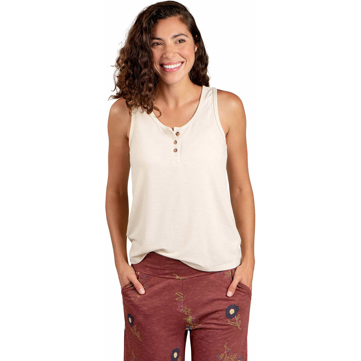 Toad&amp;Co. Women&#39;s Piru Henley Tank Salt