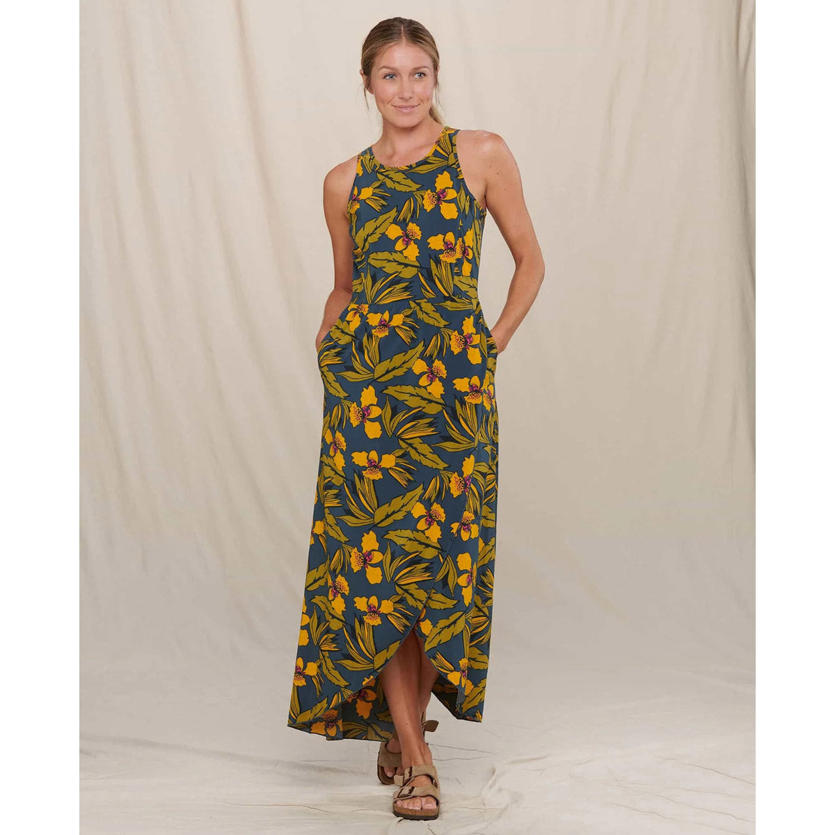 Toad&amp;Co. Women&#39;s Sunkissed Maxi Dress idnight Aloha Print / M