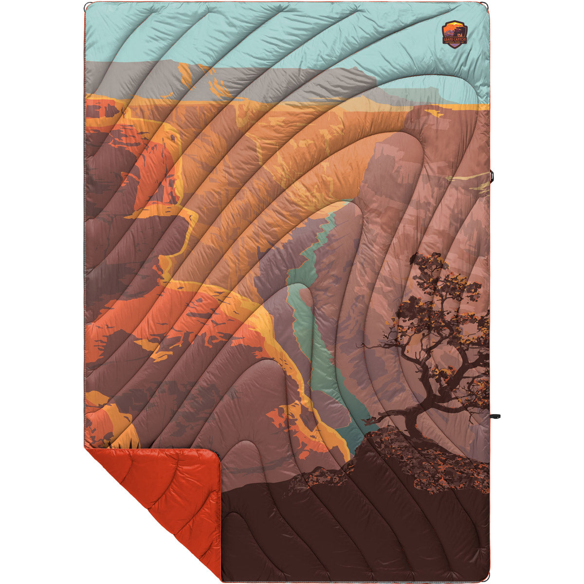Rumpl Original Puffy Blanket - Printed 1-Person Grand Canyon