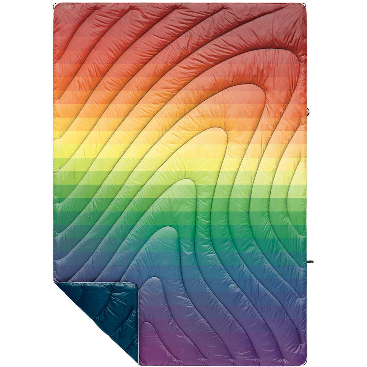Rumpl Original Puffy Blanket - Printed 1-Person Rainbow Fade