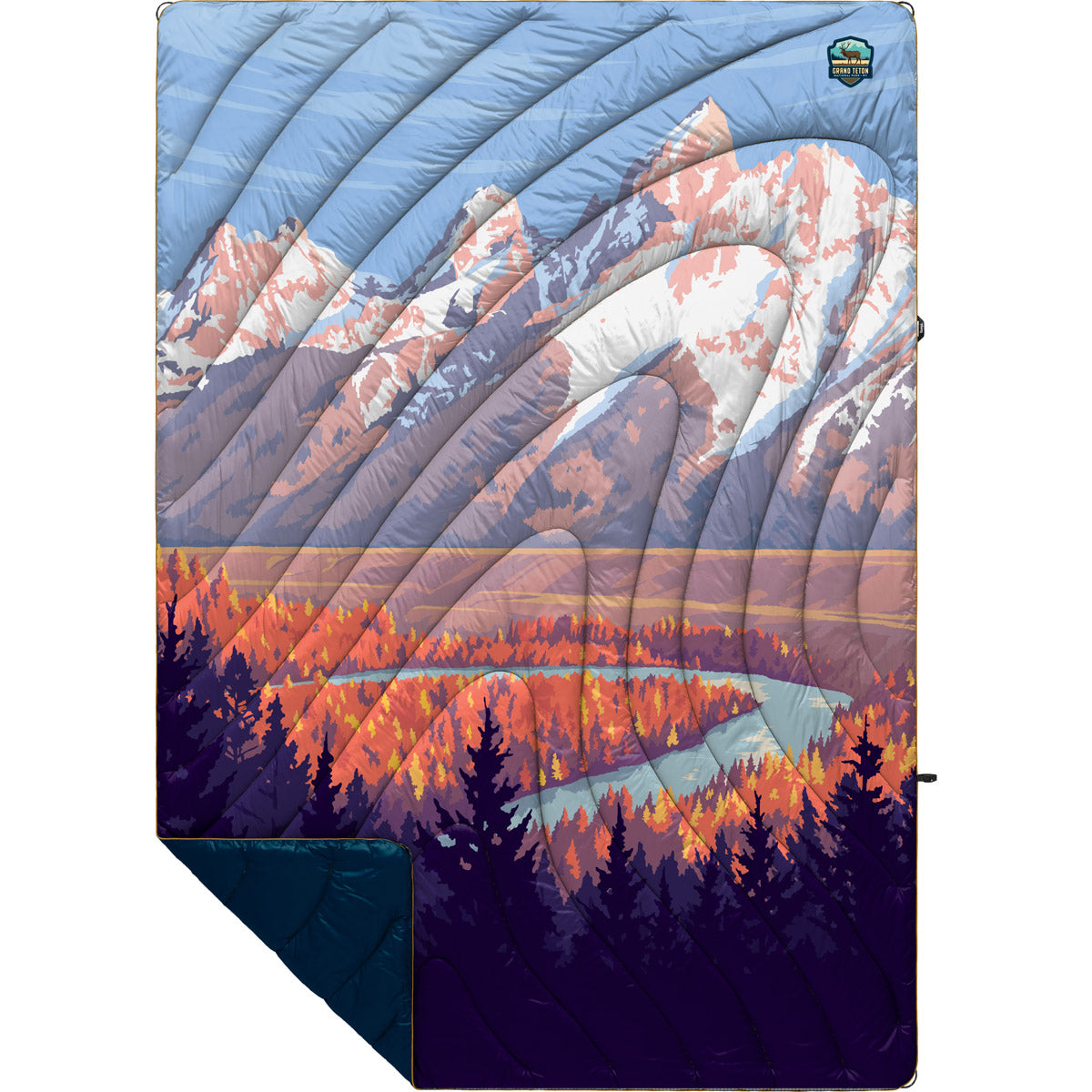 Rumpl Original Puffy Blanket - Printed 1-Person Grand Teton National Park