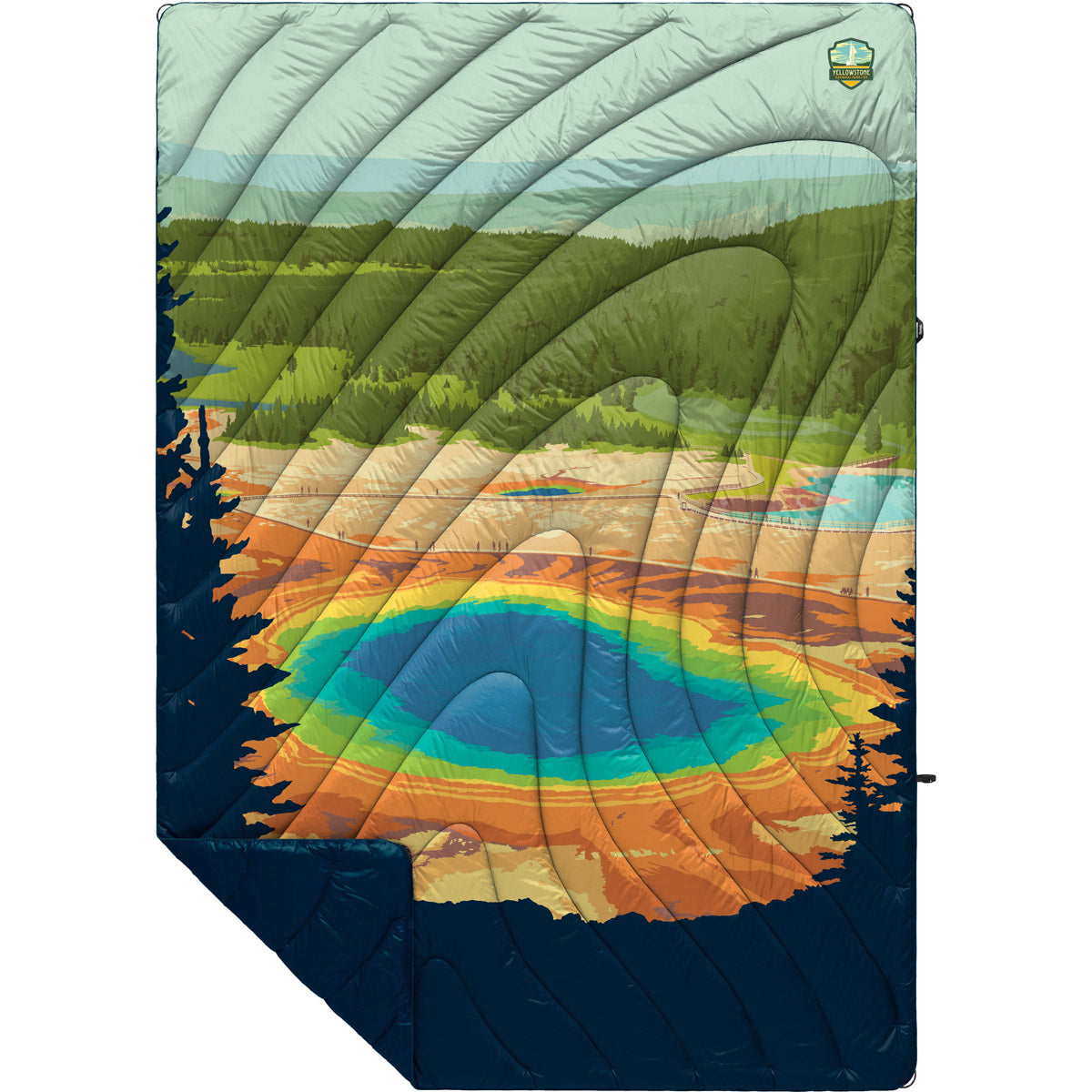 Rumpl Original Puffy Blanket - Printed 1-Person Yellowstone