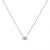 Bronwen Tiny Charm Necklace - 16" Three Petal - Taupe/Silver