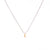 Bronwen Tiny Charm Necklace - 16" Crescent Moon - Taupe/Gold