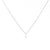 Bronwen Tiny Charm Necklace - 16" Crescent Moon - Taupe/Silver