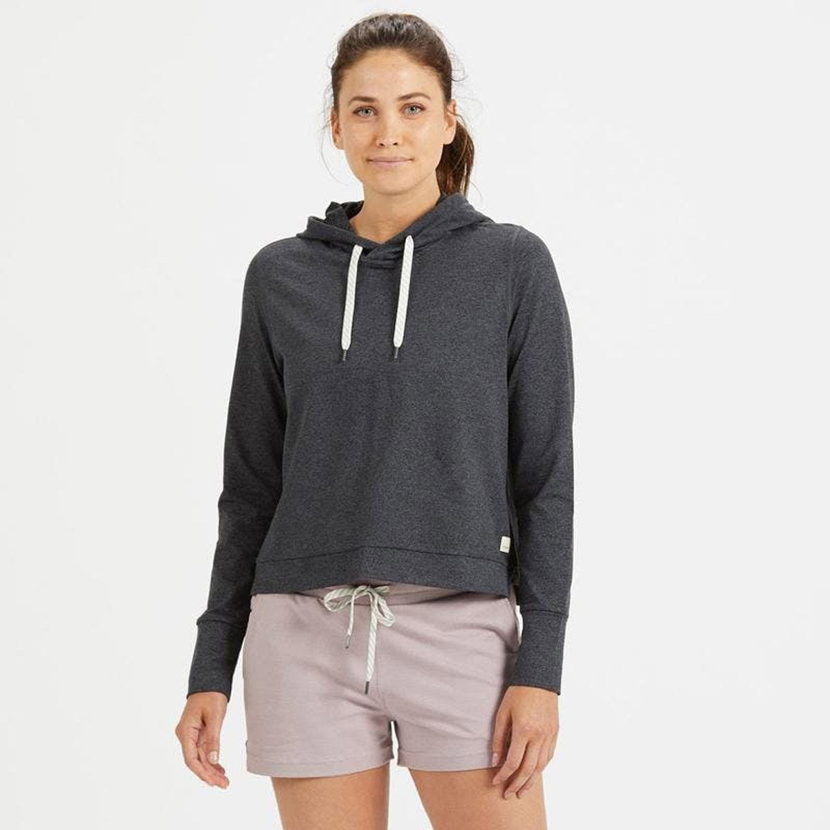 Vuori Women&#39;s Halo Essential Hoodie Charcoal Heather